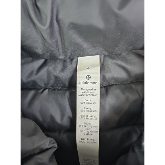 Lululemon Pack It Down Puffer Vest Womens Size 4 Black 700 Fill Hiking Ski Walk - Picture 6 of 12